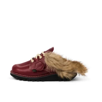 Adult Unisex Kick Mule con pelo Mains Rojo