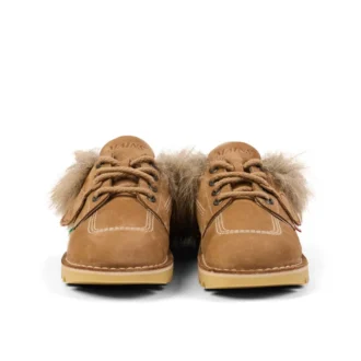 Adulto Unisex Kick Mule con pelo Mains color tostado