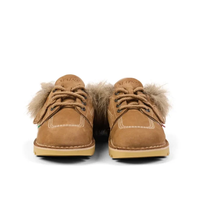 Adulto Unisex Kick Mule con pelo Mains color tostado