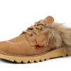Adulto Unisex Kick Mule con pelo Mains color tostado