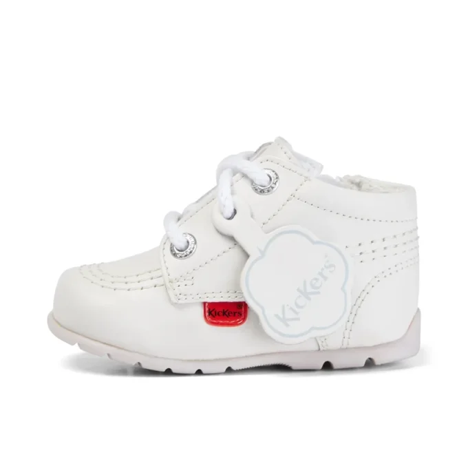 Baby Kick Hi de cuero blanco