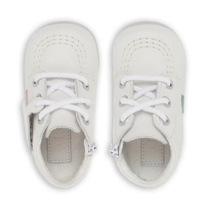 Baby Kick Hi de cuero blanco