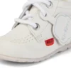 Baby Kick Hi de cuero blanco