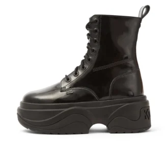 Bota Kade unisex para adulto, charol negro