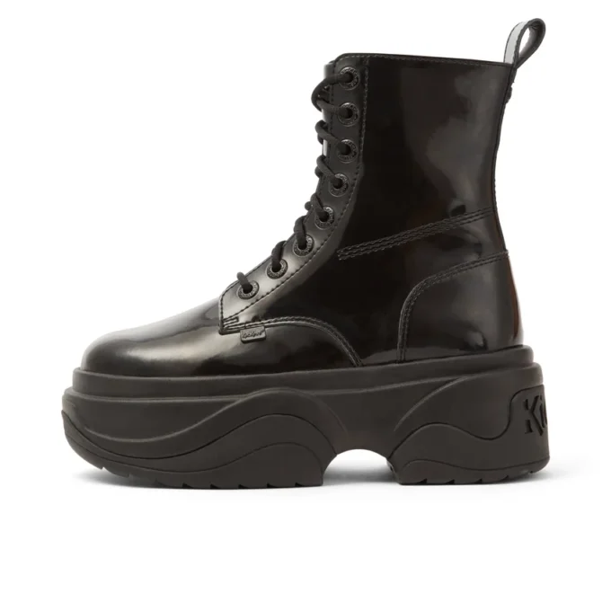 Bota Kade unisex para adulto, charol negro