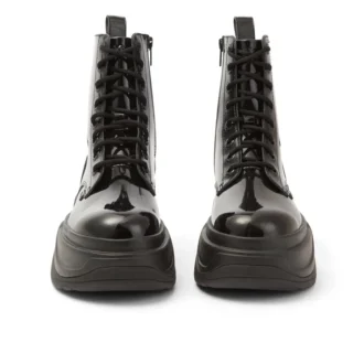 Bota Kade unisex para adulto, charol negro