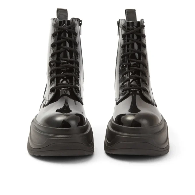 Bota Kade unisex para adulto, charol negro