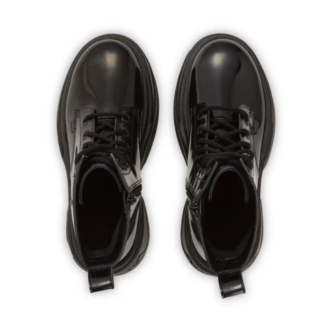 Bota Kade unisex para adulto, charol negro
