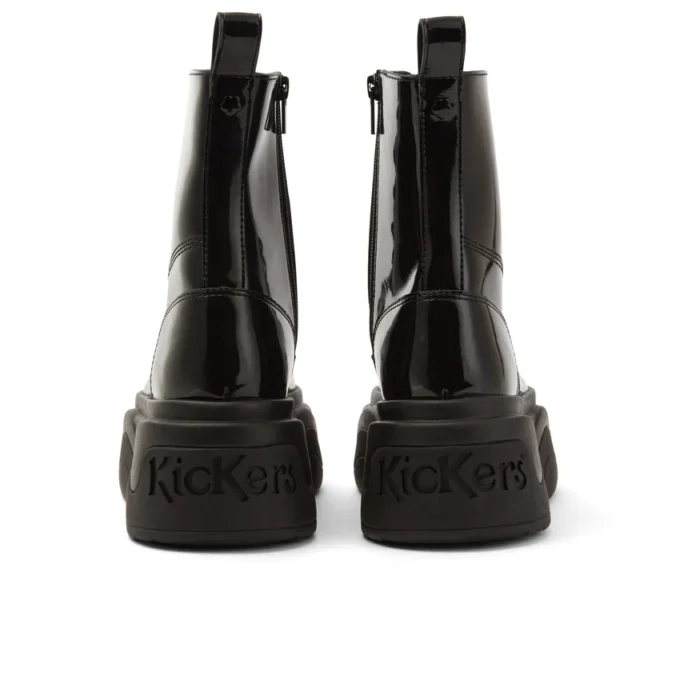 Bota Kade unisex para adulto, charol negro