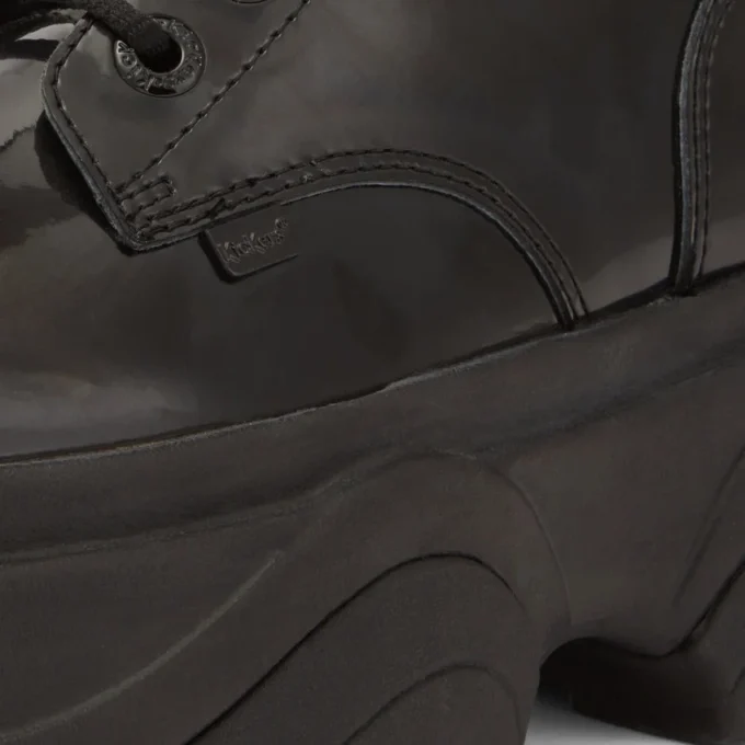 Bota Kade unisex para adulto, charol negro