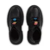 Bota Kenzi para niñas, piel con adorno, negro