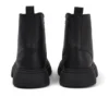Bota Kenzi para niñas, piel con adorno, negro