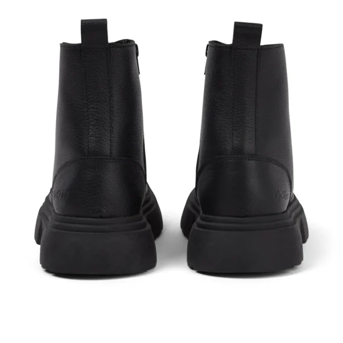 Bota Kenzi para niñas, piel con adorno, negro