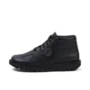 Bota Kick para adultos unisex, piel tumbada, negro
