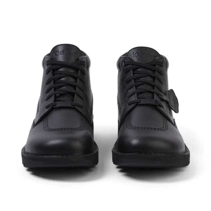 Bota Kick para adultos unisex, piel tumbada, negro