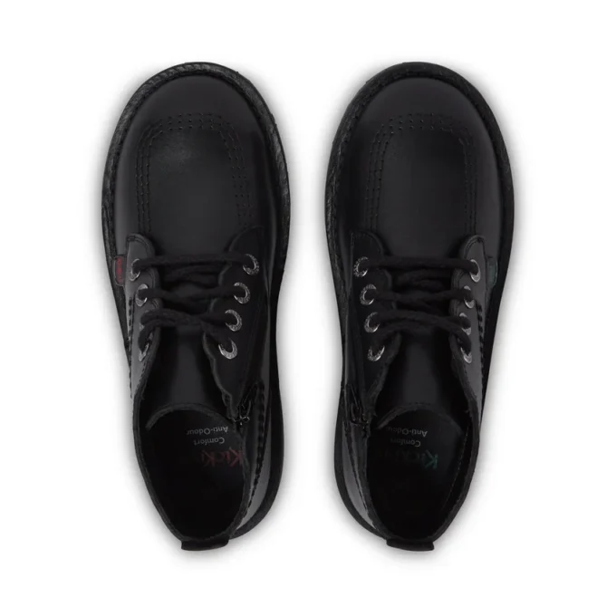 Botas Adlar Hi Scallop de piel para niñas, color negro