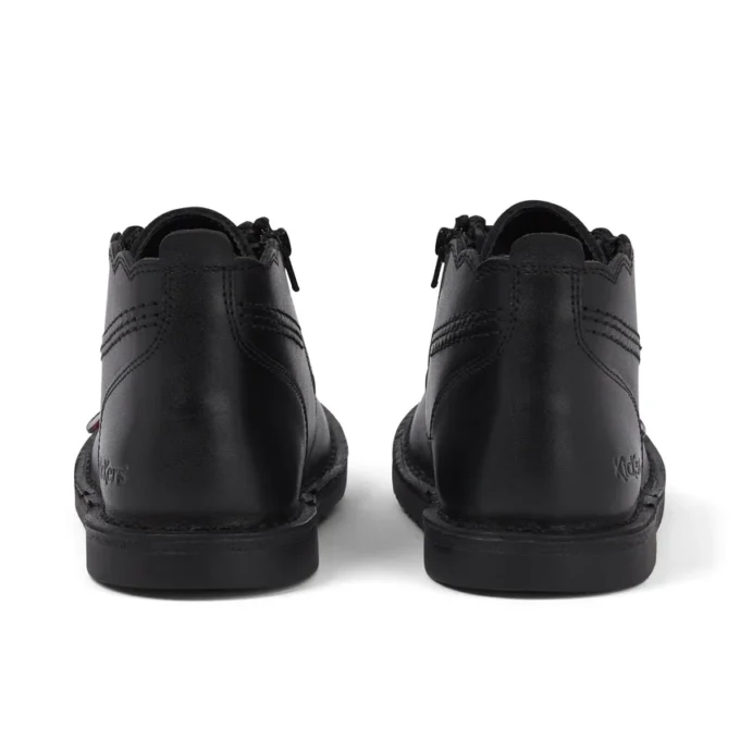 Botas Adlar Hi Scallop de piel para niñas, color negro