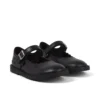 Botas Adlar MJ de piel festoneada para niñas, en negro