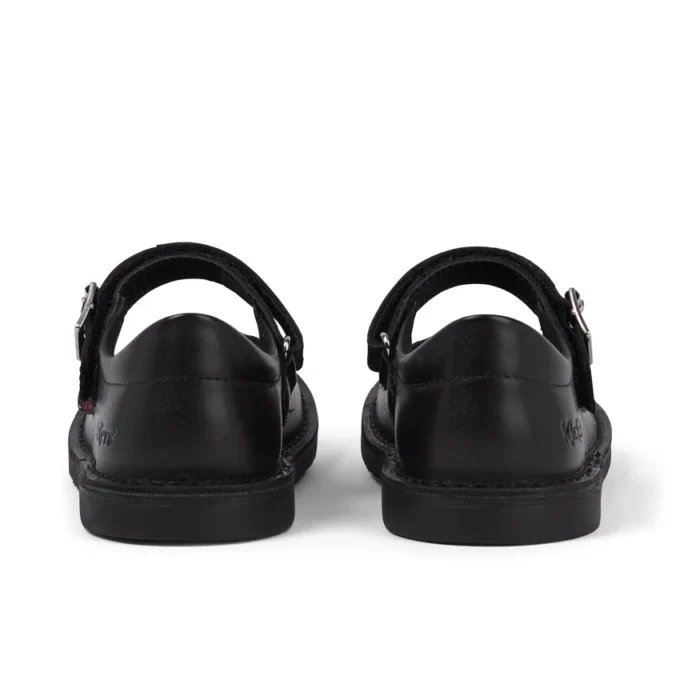 Botas Adlar MJ de piel festoneada para niñas, en negro