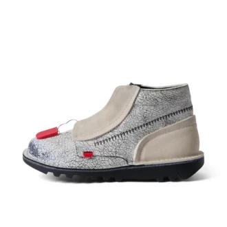Botas de cuero ACW* Kick Hi unisex para adultos, color blanco