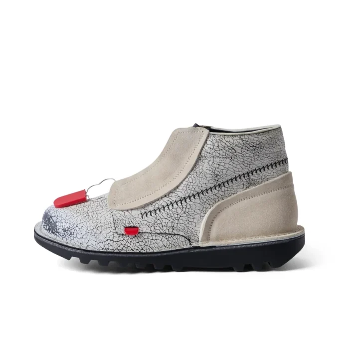 Botas de cuero ACW* Kick Hi unisex para adultos, color blanco