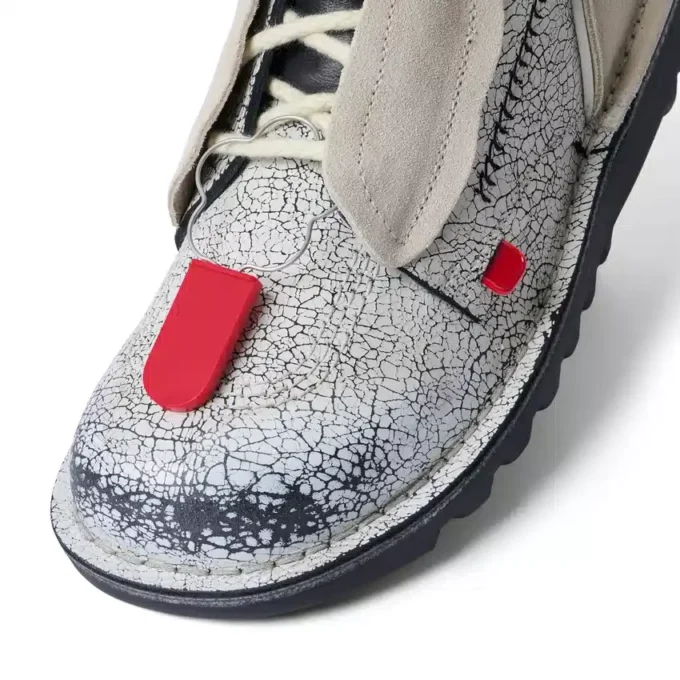Botas de cuero ACW* Kick Hi unisex para adultos, color blanco