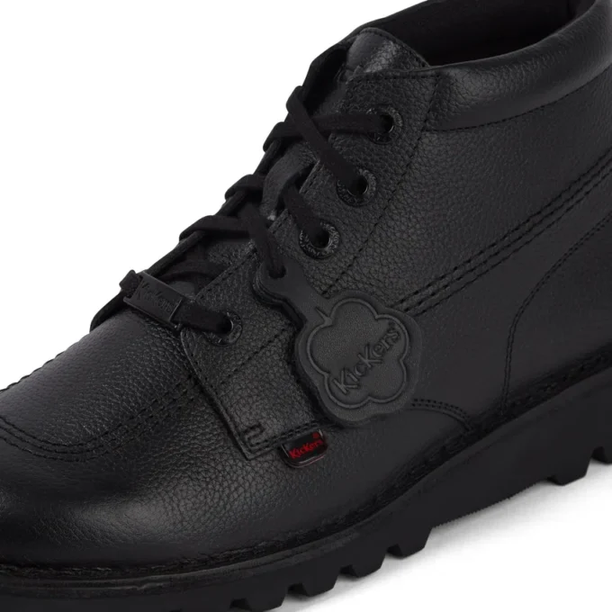 Botas de cuero Kick Hi Tab para hombre, color negro