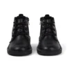 Botas de piel Adlar Hi Scallop para niñas pequeñas, color negro