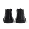 Botas de piel Adlar Hi Scallop para niñas pequeñas, color negro