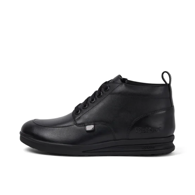 Botas de piel Troiko Hi para hombre joven, color negro