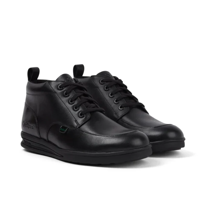 Botas de piel Troiko Hi para hombre joven, color negro