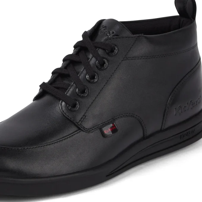 Botas de piel Troiko Hi para hombre joven, color negro