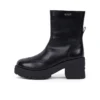 Botas Edie para mujer, de cuero negro