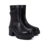 Botas Edie para mujer, de cuero negro