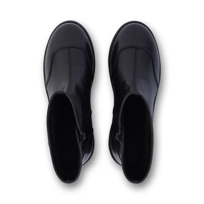 Botas Edie para mujer, de cuero negro