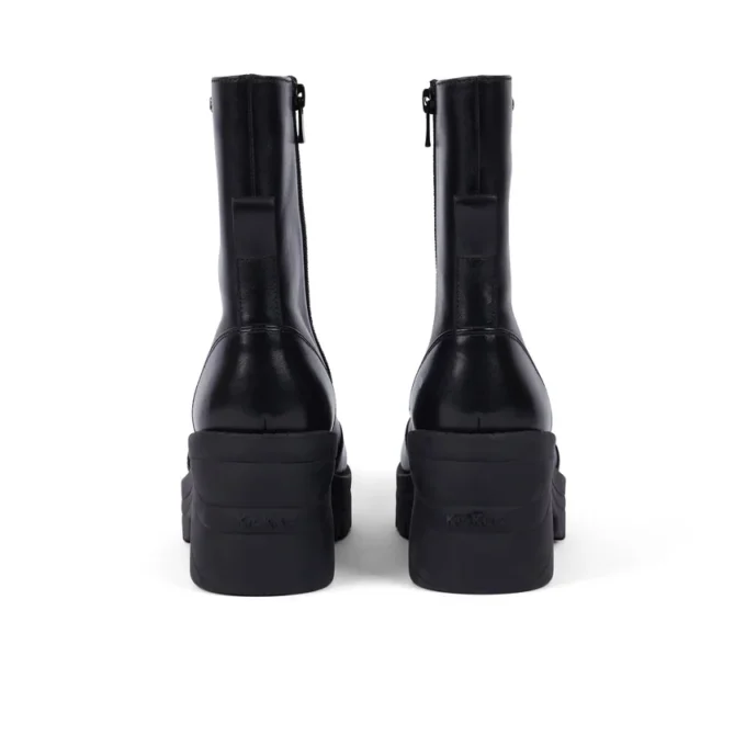 Botas Edie para mujer, de cuero negro
