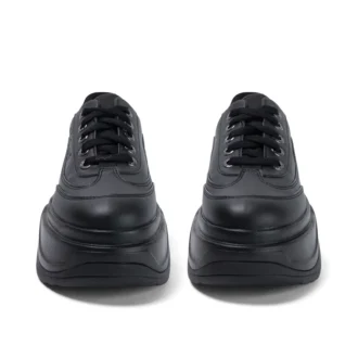 Botas Kade Lo unisex para adultos, de imitación de piel, negras