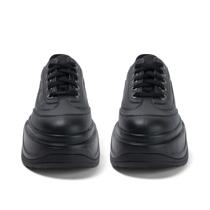 Botas Kade Lo unisex para adultos, de imitación de piel, negras