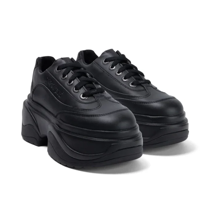 Botas Kade Lo unisex para adultos, de imitación de piel, negras