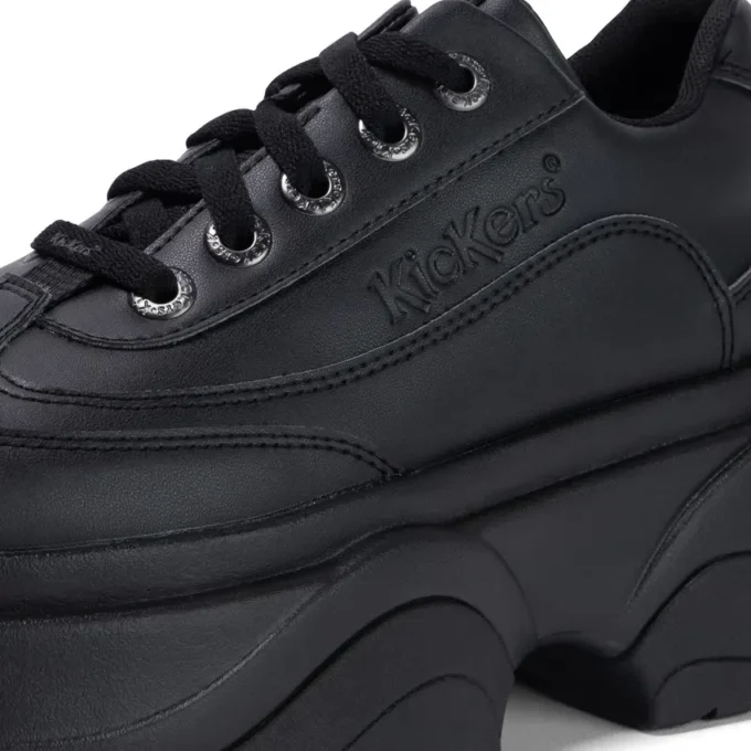 Botas Kade Lo unisex para adultos, de imitación de piel, negras