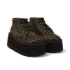 Botas Kick Hi con plataforma de cuero para adultos unisex, negro/caqui