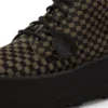 Botas Kick Hi con plataforma de cuero para adultos unisex, negro/caqui