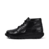 Botas Kick Hi Croc de cuero para adultos unisex, color negro