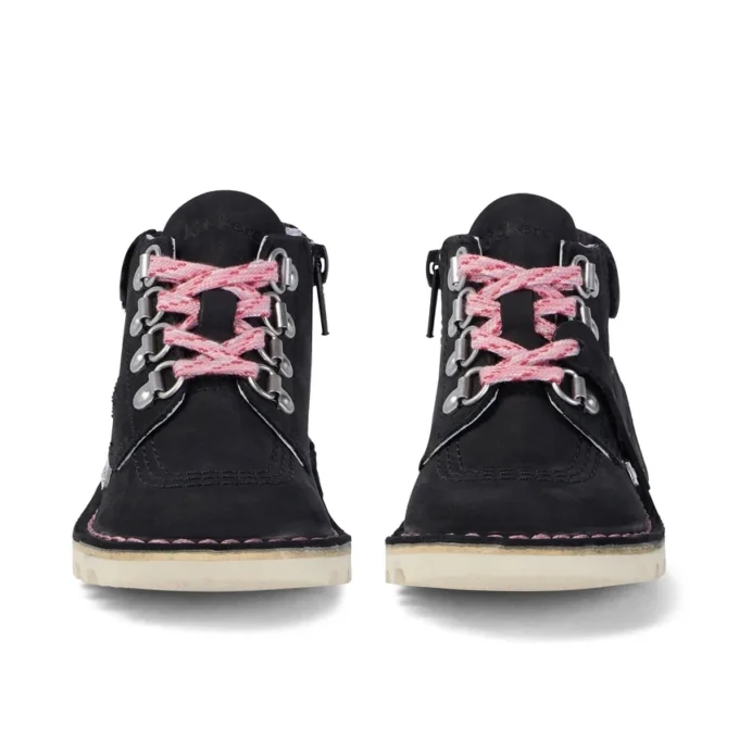 Botas Kick Hi de nubuck para niñas, color negro