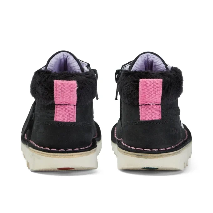 Botas Kick Hi de nubuck para niñas, color negro