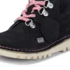 Botas Kick Hi de nubuck para niñas, color negro