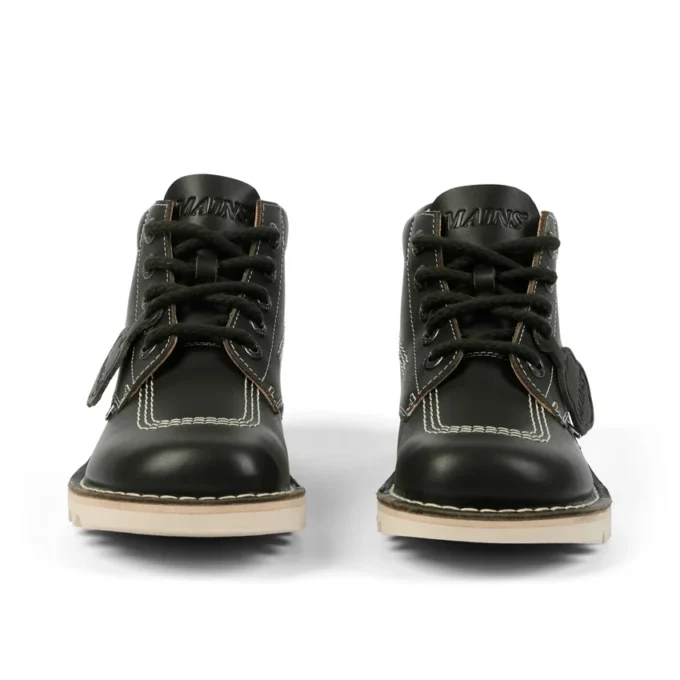 Botas Kick Hi de piel granulada para adultos unisex Mains verde oscuro