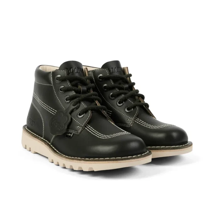 Botas Kick Hi de piel granulada para adultos unisex Mains verde oscuro