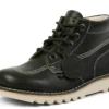 Botas Kick Hi de piel granulada para adultos unisex Mains verde oscuro