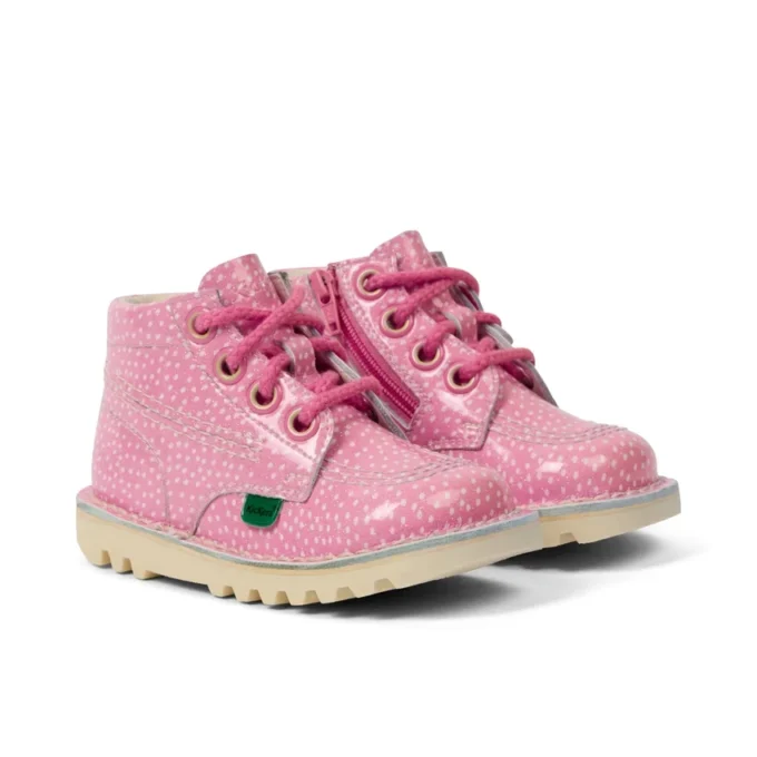 Botas Kick Hi Fruit de charol rosa unisex para bebés